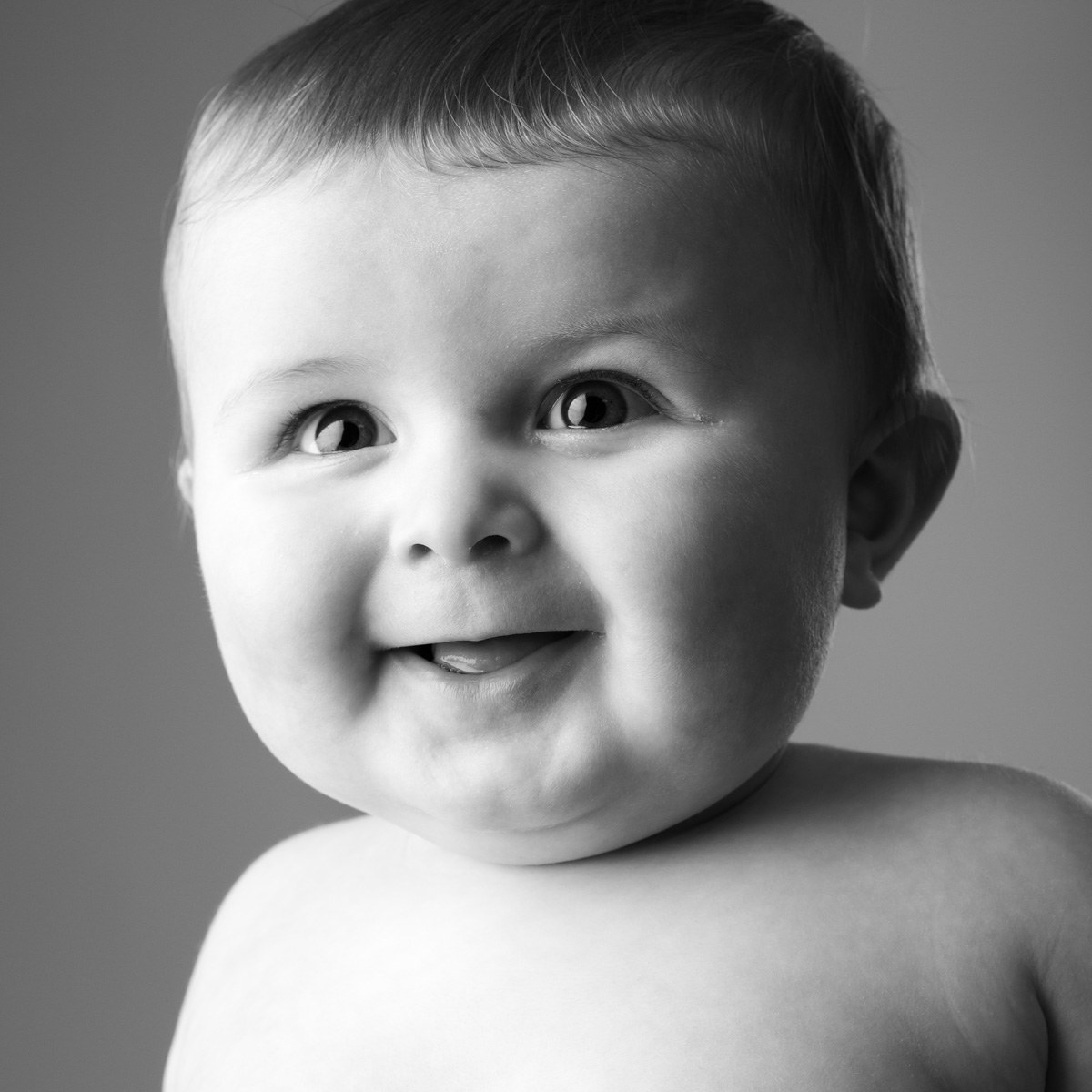 Cheeky baby, black and white